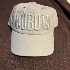 Kubota Tractors Hat Cap Tan Logo Adjustable Strapback Farm Equipment Promo